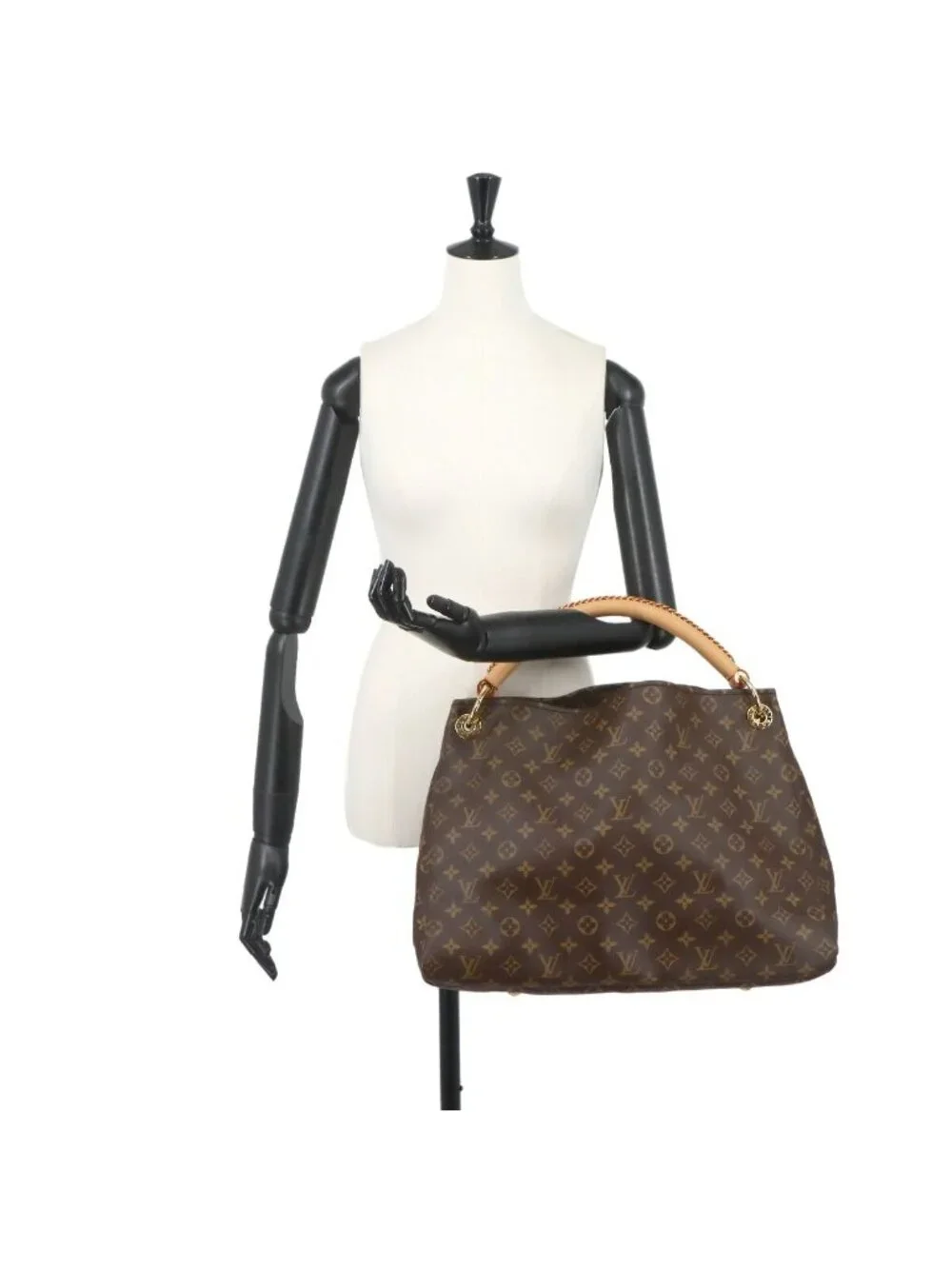 Louis Vuitton Monogram Artsy MM Shoulder Bag Brown Gold